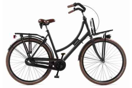 Avalon Cargo Dames Transportfiets Mat Zwart R3 57cm