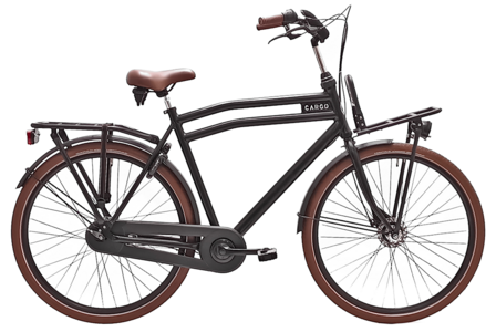Avalon Cargo Heren Transportfiets Mat Zwart N3 59cm