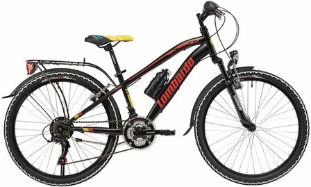 Lombardo MTB Tropea H 35 cm zwart rood geel 18 sp