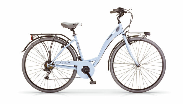 MBM Agora 35 cm  6 sp blauw, 24 inch wiel