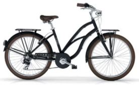 MBM Maui D 45cm 7 sp mat zwart